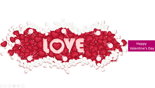 对话气泡创意情书Happy Valentine's Day情人节PPT模板